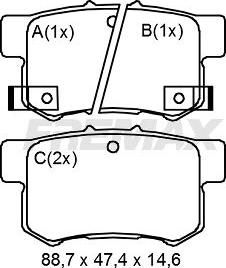 FREMAX FBP-0297 - Комплект спирачно феродо, дискови спирачки vvparts.bg