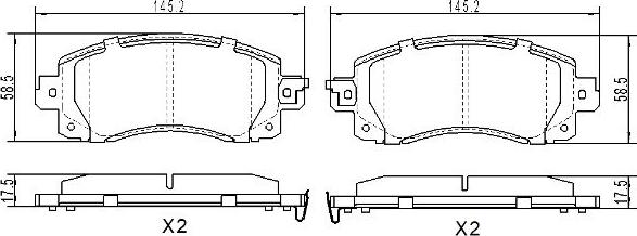 FREMAX FBP-0256 - Комплект спирачно феродо, дискови спирачки vvparts.bg