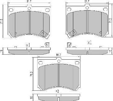 FREMAX FBP-0797 - Комплект спирачно феродо, дискови спирачки vvparts.bg