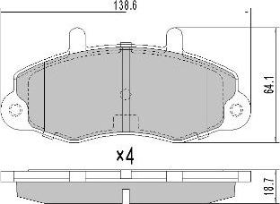 FREMAX FBP-0774 - Комплект спирачно феродо, дискови спирачки vvparts.bg