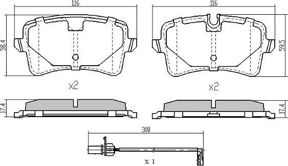 FREMAX FBP-1940 - Комплект спирачно феродо, дискови спирачки vvparts.bg