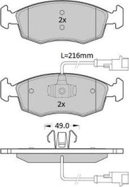 FREMAX FBP-1943 - Комплект спирачно феродо, дискови спирачки vvparts.bg