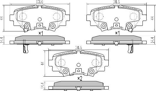 FREMAX FBP-1955 - Комплект спирачно феродо, дискови спирачки vvparts.bg