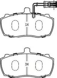 BENDIX DB869 - Комплект спирачно феродо, дискови спирачки vvparts.bg