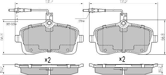 FREMAX FBP-1407 - Комплект спирачно феродо, дискови спирачки vvparts.bg