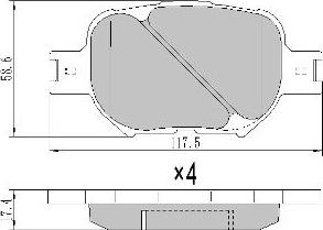 FREMAX FBP-1544 - Комплект спирачно феродо, дискови спирачки vvparts.bg