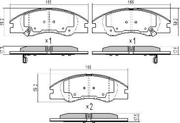 FREMAX FBP-1551 - Комплект спирачно феродо, дискови спирачки vvparts.bg