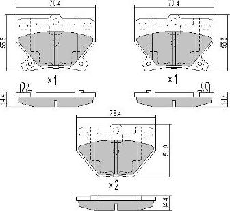 FREMAX FBP-1560 - Комплект спирачно феродо, дискови спирачки vvparts.bg