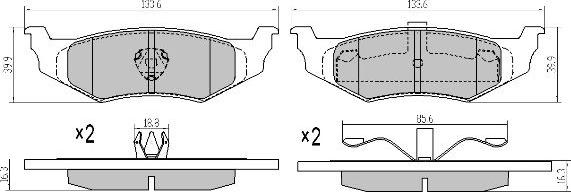 FREMAX FBP-1562 - Комплект спирачно феродо, дискови спирачки vvparts.bg