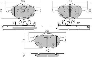 FREMAX FBP-1534 - Комплект спирачно феродо, дискови спирачки vvparts.bg