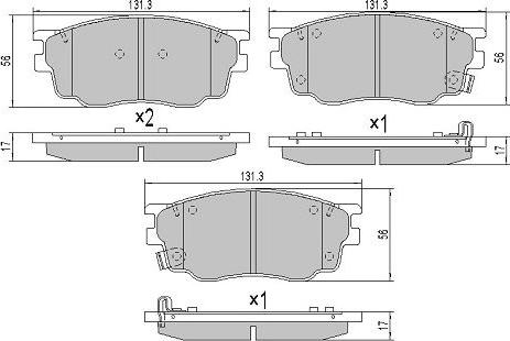 FREMAX FBP-1533 - Комплект спирачно феродо, дискови спирачки vvparts.bg