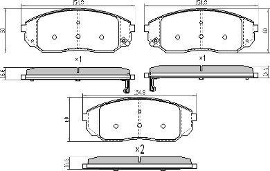 FREMAX FBP-1537 - Комплект спирачно феродо, дискови спирачки vvparts.bg