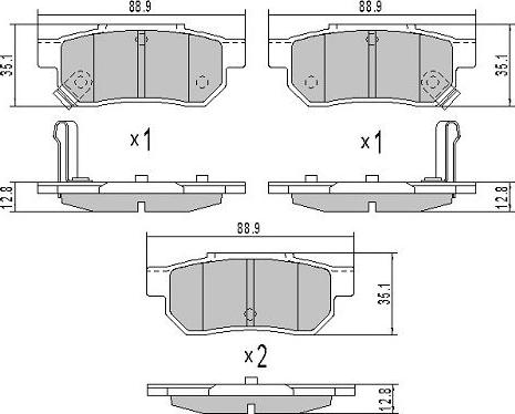 FREMAX FBP-1528 - Комплект спирачно феродо, дискови спирачки vvparts.bg