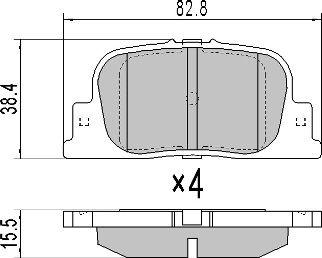 FREMAX FBP-1694 - Комплект спирачно феродо, дискови спирачки vvparts.bg