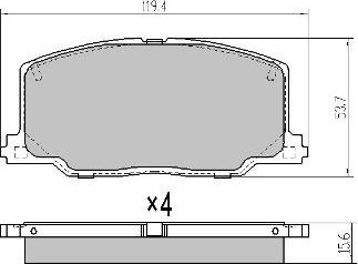 FREMAX FBP-1691 - Комплект спирачно феродо, дискови спирачки vvparts.bg