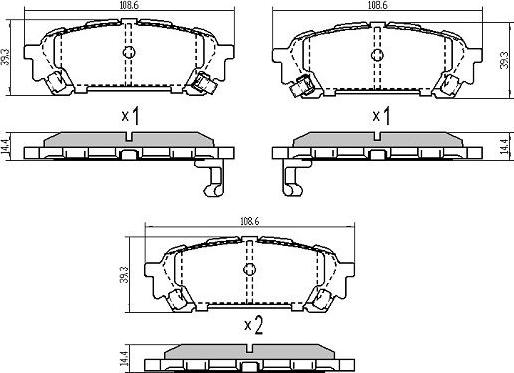 FREMAX FBP-1646 - Комплект спирачно феродо, дискови спирачки vvparts.bg