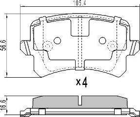 FREMAX FBP-1654 - Комплект спирачно феродо, дискови спирачки vvparts.bg