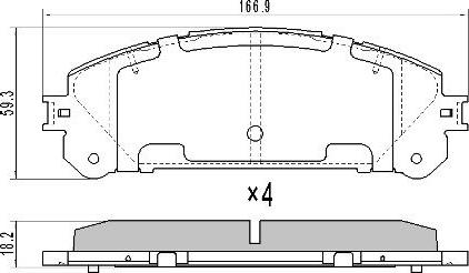 FREMAX FBP-1657 - Комплект спирачно феродо, дискови спирачки vvparts.bg