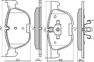 FREMAX FBP-1666 - Комплект спирачно феродо, дискови спирачки vvparts.bg