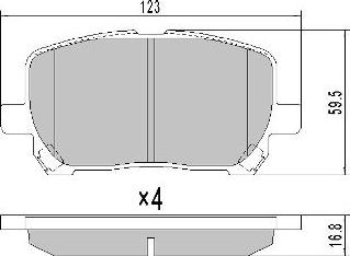 ATE 605846 - Комплект спирачно феродо, дискови спирачки vvparts.bg