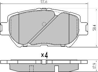 FREMAX FBP-1613 - Комплект спирачно феродо, дискови спирачки vvparts.bg