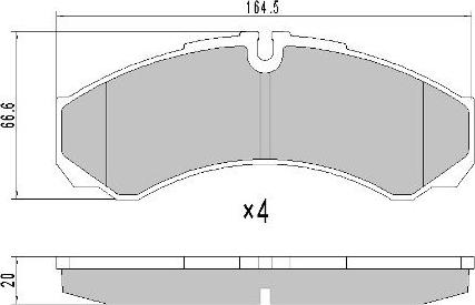 FREMAX FBP-1688 - Комплект спирачно феродо, дискови спирачки vvparts.bg