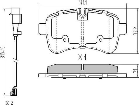 FREMAX FBP-1682 - Комплект спирачно феродо, дискови спирачки vvparts.bg