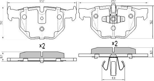 FREMAX FBP-1624 - Комплект спирачно феродо, дискови спирачки vvparts.bg