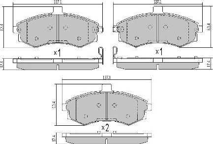 FREMAX FBP-1622 - Комплект спирачно феродо, дискови спирачки vvparts.bg