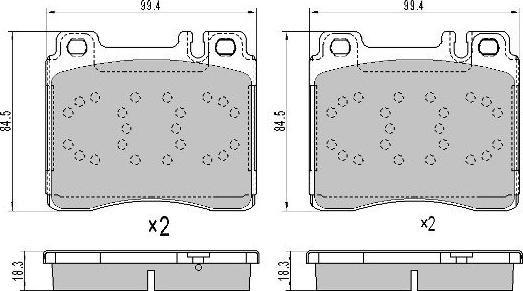 FREMAX FBP-1097 - Комплект спирачно феродо, дискови спирачки vvparts.bg