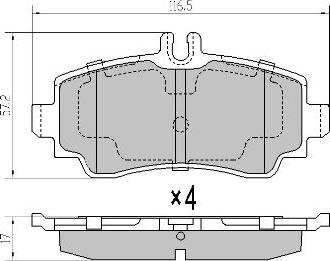 FREMAX FBP-1080 - Комплект спирачно феродо, дискови спирачки vvparts.bg