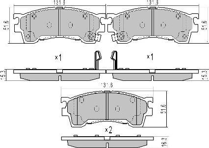 FREMAX FBP-1184 - Комплект спирачно феродо, дискови спирачки vvparts.bg