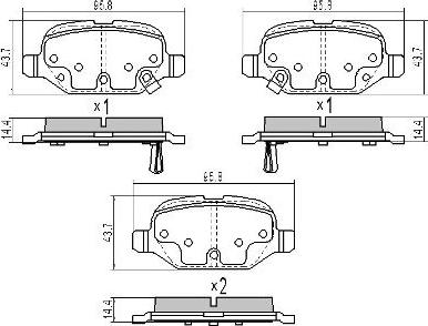 FREMAX FBP-1894 - Комплект спирачно феродо, дискови спирачки vvparts.bg