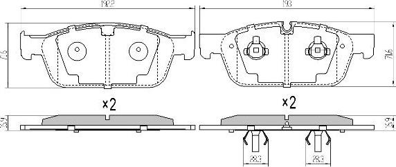 FREMAX FBP-1891 - Комплект спирачно феродо, дискови спирачки vvparts.bg