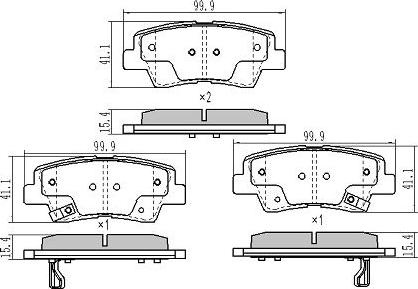 FREMAX FBP-1846 - Комплект спирачно феродо, дискови спирачки vvparts.bg