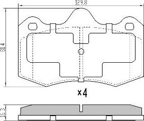 Roulunds Rubber 245381 - Комплект спирачно феродо, дискови спирачки vvparts.bg