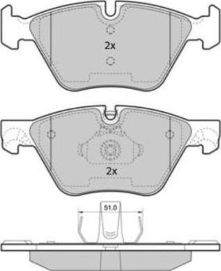 FREMAX FBP-1853 - Комплект спирачно феродо, дискови спирачки vvparts.bg