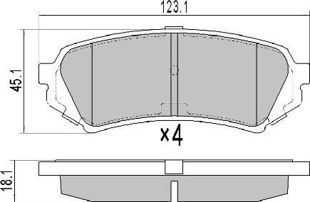 FREMAX FBP-1805 - Комплект спирачно феродо, дискови спирачки vvparts.bg