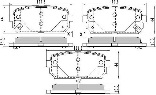 FREMAX FBP-1814 - Комплект спирачно феродо, дискови спирачки vvparts.bg