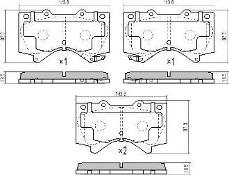 FREMAX FBP-1817 - Комплект спирачно феродо, дискови спирачки vvparts.bg