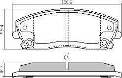 FREMAX FBP-1883 - Комплект спирачно феродо, дискови спирачки vvparts.bg