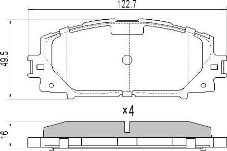 Triscan P 83 106 - Комплект спирачно феродо, дискови спирачки vvparts.bg