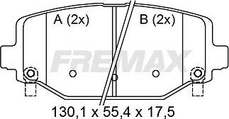 FREMAX FBP-1875 - Комплект спирачно феродо, дискови спирачки vvparts.bg