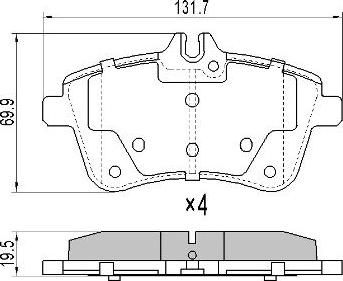 FREMAX FBP-1398 - Комплект спирачно феродо, дискови спирачки vvparts.bg