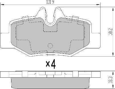 FREMAX FBP-1383 - Комплект спирачно феродо, дискови спирачки vvparts.bg