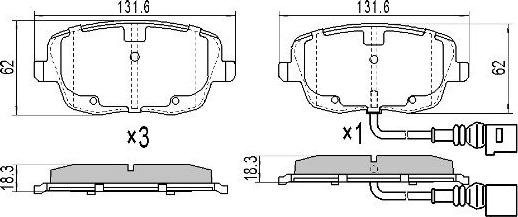 FREMAX FBP-1256 - Комплект спирачно феродо, дискови спирачки vvparts.bg