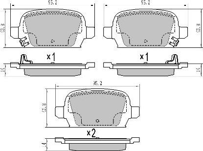 FREMAX FBP-1209 - Комплект спирачно феродо, дискови спирачки vvparts.bg