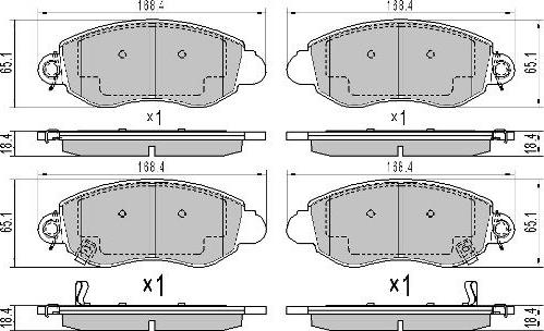 FREMAX FBP-1203 - Комплект спирачно феродо, дискови спирачки vvparts.bg