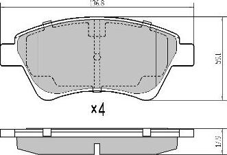 FREMAX FBP-1281 - Комплект спирачно феродо, дискови спирачки vvparts.bg