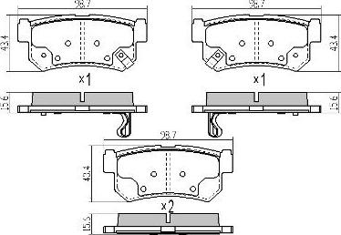 FREMAX FBP-1797 - Комплект спирачно феродо, дискови спирачки vvparts.bg